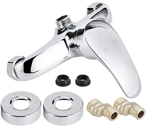 2 Thread Shower Valve, Wall Mounted Concealed Shower Mixer Valve, Hot Cold Water Mixing Valve for Bathroom, Upward Water Outlet Shower Accessory