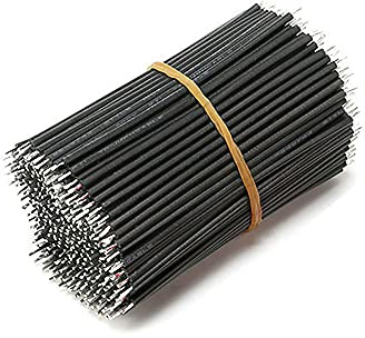 Black 400 Pcs 6cm Flexible Breadboard Jumper Wires PVC Soldering Brushless Motor Double-end Tinning Connector Cable for Weldin