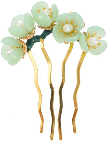 Lurrose Haarkamm Mit Blumen Haarschmuck Hochzeit Hanfu Haarklammer Vintage Haarkamm Geeignet Haarschmuck Damen Für Die Blumentanzparty Der Braut