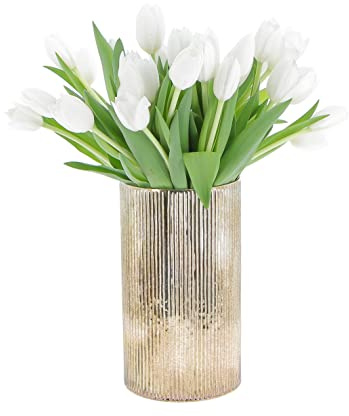 KENTIS - Bouquet di 30 Tulipani Bianchi - Mazzo di Fiori Veri Freschi a Domicilio Idea Regalo Compleanno Anniversario per Lei