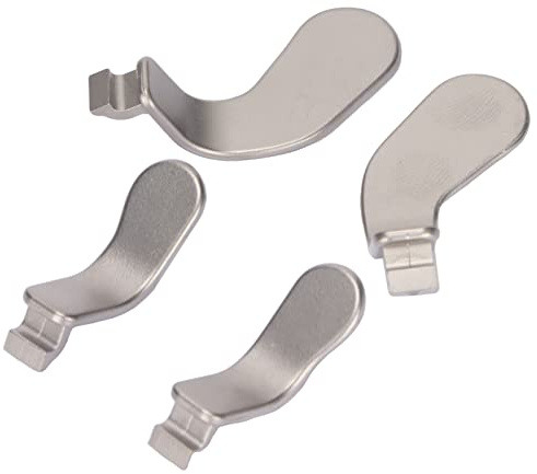 cigemay 4Pcs Ersatz Controller Paddles für Xbox One Elite Series 2, Game Controller Edelstahl Pads Trigger Paddles Teile Game Controller Teile für DIY Reparatur Zubehör Kits Werkzeuge Silber