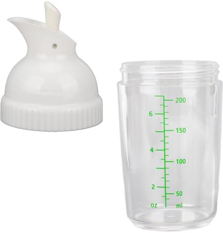 HERCHR Salad Dressing Shaker,Salad Dressing Bottle 200ml/7.03Oz Salad Dressing Container Sauce Bottle with Pour Spout Dressing Mixer Shaker Bottles Mixer Measure for Serving and Storing Dressings
