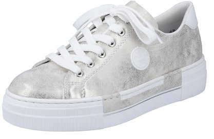 Rieker Dam lågtopp sneakers N49W1, halvskor för kvinnor, Metallic, 39 EU