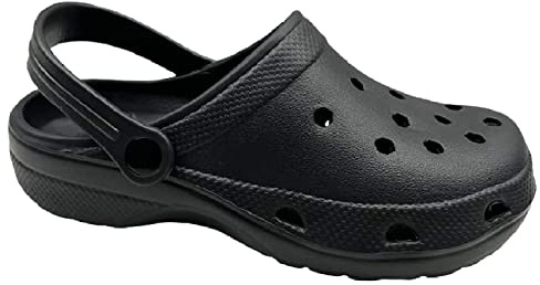Mens Clog Comfy Beach Pool Summer Holiday Shower Garden Walking Sandals Shoes Black