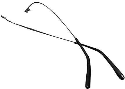 Jingyun 1 par de Gafas de Metal, Gafas de Repuesto, Montura de Gafas de Templo, Gafas de Templo, Brazos, piernas, Dos Agujeros, Gris