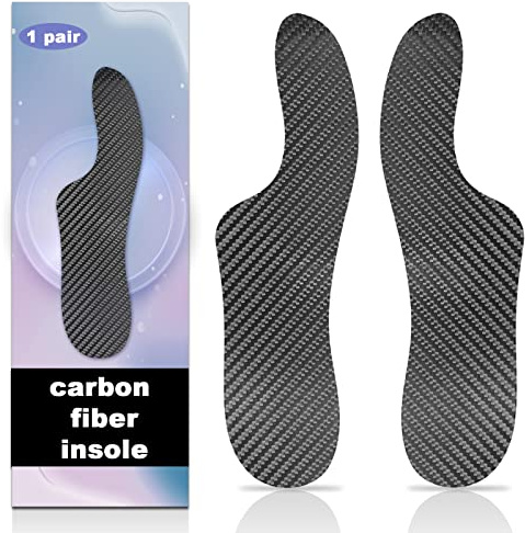 Morton's Extension Orthotic, Carbon Fiber Insole 1 Pair, Rigid Foot Support Insert for Morton's Toe, Turf Toe, Hallux Limitus, Hallux Rigidus, Arthritis, Black, 235mm -Women's Size 8-8.5, Men's 7-7.5