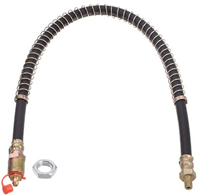sourcing map M8x1mm Thread 19.69 Length Flexible Extension Grease Hose with Fixing Hex Screw Nut for Grease Gun Lubrication