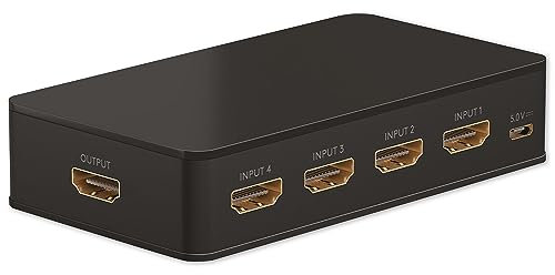 goobay HDMI Switch HDMI-Umschaltbox 4 auf 1 (4K @ 60Hz)