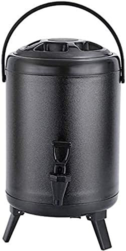 Baril De Thé Au Lait Chaud Isolé, Distributeur De Boissons Isolé en Acier Inoxydable avec Robinet, Isolation Chaude Et Froide De 20 Heures, pour La Randonnée/Camping-Brown||8L