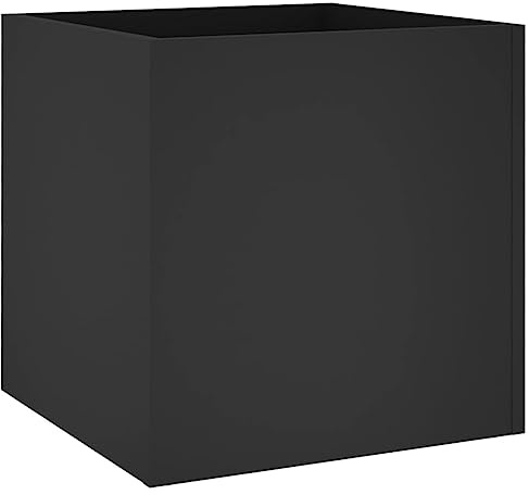 vidaXL Pflanzgefäß, Blumenkübel Pflanzkübel für Innen, Blumenkasten Pflanzkasten Dekorativ, Pflanztopf Übertopf, Schwarz Holzwerkstoff