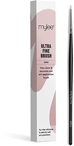 Mylee Brush For Gel Nail Art & Polish Application | Professional Quality Manicure Painting Tool, 7 Designs, Oval, Angled, Ombre, Fine, Liner Drawing Pen, for Home & Salon Use