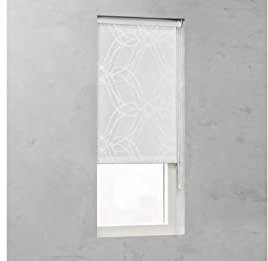 Rollo Fein - Lichtdurchlässig - Motiv Weiß - 120 x 190 cm