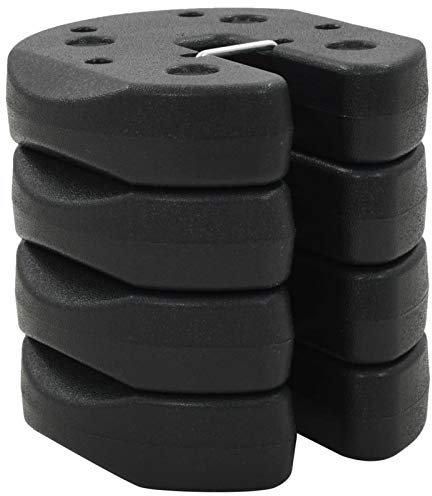 Kavolet Lot de 4 poids de tonnelle en béton - Poids de la tente - Pieds de support pour tonnelle - Résistant aux intempéries - Empilables - Pour tubes jusqu'à 30 mm de diamètre