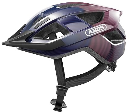 Abus Aduro 3.0 - Casco Sportivo da Città dal Design Elegante per l'Uso di Tutti i Giorni - Unisex, Violett (purple waves), M (52-58 cm)