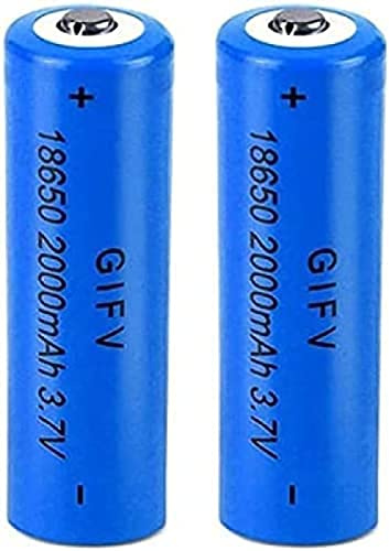 Baterías Recargables, Batería De Iones De Litio De 3,7 V, Batería De Litio De Capacidad Total De 2000 MAh, para Luces Solares, Timbre, Luces De Jardín, Linternas,2 Piezas