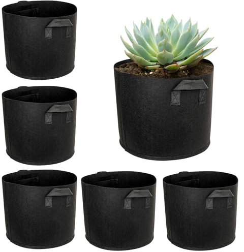 MIPIACE 6 Stück Pflanzsack aus Vliesstoff 3 Gallon Kartoffel Pflanzsack Pflanzsäcke mit Griffe Pflanztaschen 12L für Kartoffeln Tomaten Gartenpflanzen Blumen Gemüse für Garten Balkon Ewächshaus