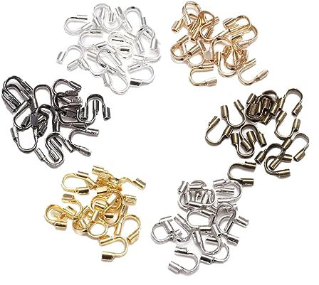 Gogogmee 300 Stück U-förmige Positionierungsrohre zur Schmuckherstellung Fadenschutz feine Handwerkskunst zur Herstellung von Armbanddraht und Zubehör zur Schmuckherstellung