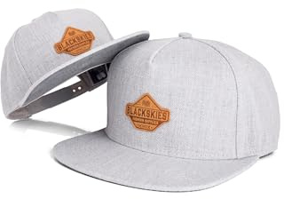 Blackskies® Essentials Snapback-keps – uppsättning av 2 föräldrar barn – partnerlook baseballkeps mamma pappa barn gåva mini-Me Basecap pappa-son & mamma dotter, Grå-grå-mörkgrå, M