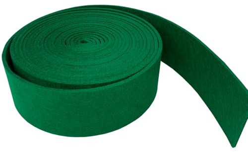 aufodara Filzrolle 5cm x 500cm Filzband Filzstoff 3mm Dicke Polyester Filz für DIY Aufbewahrungstasche Filzunterlage Patchwork Nähen Basteln Handwerken Dekoration (Grün)