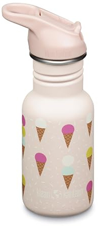 Klean Kanteen Fahrrad Trinkflaschen Classic Narrow (Flip Sport) mit Trinkverschluss aus Edelstahl in der Farbe Pink mit einem Volumen von 355 ml, 1011208