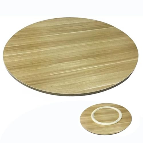 Plateau de salle à manger rotatif en bois - Grande assiette ronde - 50,8 cm - 101,6 cm - Couleur noyer - Taille 50 cm