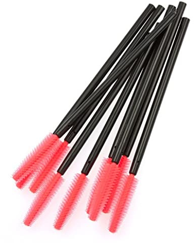 50 st/pack engångs silikon ögonfransborste mascara stavar applikator ögonbryn borste ögonfransförlängning tillbehör sminkverktyg (tornform) spoolie borstar ögonfransborstar mascara borstar