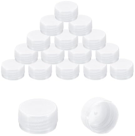50 PCS Plastic Bottle Caps White Bottles Lids Reusable Bottle Tops for Empty Bottle Sealing DIY Crafting Projects