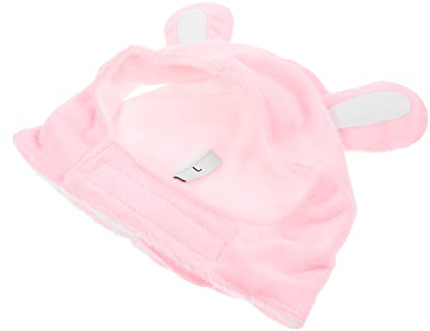 TOYANDONA Cappello Peluche per Gatti e Cani con Orecchie Coniglio per Eventi e Feste Rosa Xs-s