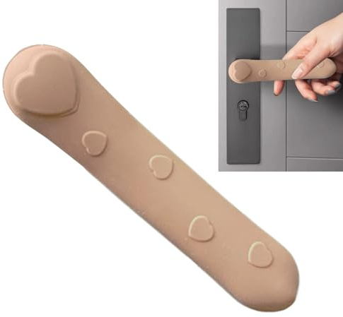 Generico Copri Maniglia Porta - Guanti Coprimaniglia - Protettore Antiurto a Motivo Cuore per Sicurezza Bambini su Maniglie Piatte Quadrate per Feste