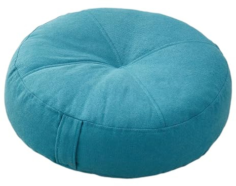 Sharplace Bodenkissen Sitzkissen Tatami-Yoga-Kissen rund für das Homeoffice, verdicktes Sitzkissen, ergonomischer Sitzhöhenversteller für Meditation & Yoga, Schlafzimmer, Wohnzimmer, Blau