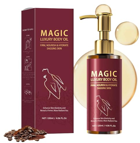 Magic Rassodante Corpo Olio & Anti Cellulite Massaggio Oli per Massaggio Terapia, Olio Rassodante Corpo per Crepe, Olio Cellulite Rafforzamento Pelle e Smagliature Siero con Vitamina E, Uomini e Donne