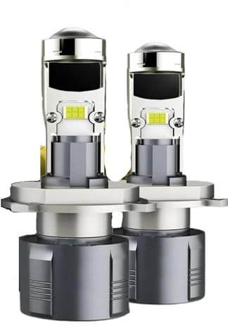 Dgmrcie Faros Delanteros Bombillas Faros Delanteros 12 V 24 Canbus 40 000 Lm RHD LHD Minilámpara H7 H4 LED Lente Proyector Alta/baja H8 H11 9005 HB3 9006 HB4(H4/9003/HB2 Hi/Lo)