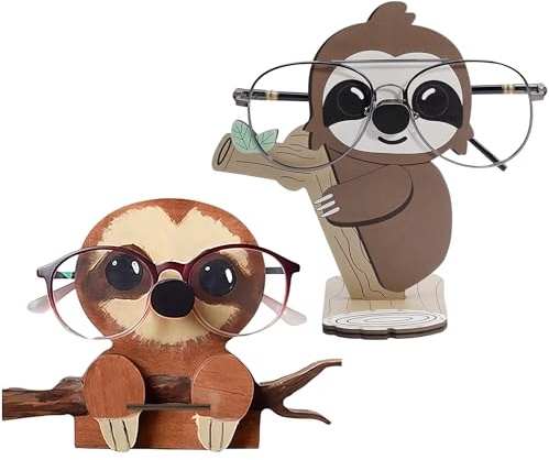 GZYYANG Brillenhalter aus Holz, Faultier und Affe, Lustig | Tiermotiv, Sonnenbrillen-Präsentationsständer, Für Zuhause, Schreibtisch, Schlafzimmer, Büro, Dekor-Zubehör