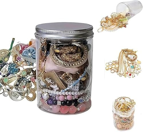 30–60 Stück Schmuckdosen, Modeschmuck-Glas-Set, einschließlich Ringe, Halsketten, Armbänder, Ohrringe