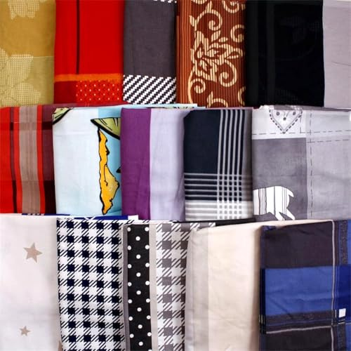 Stoffpaket Feinbiber 5 kg – ca. 40 m² Stoffreste aus 100% Baumwolle – kuschelweiche Stoffe in bunten Farben & Designs, vielseitig & pflegeleicht