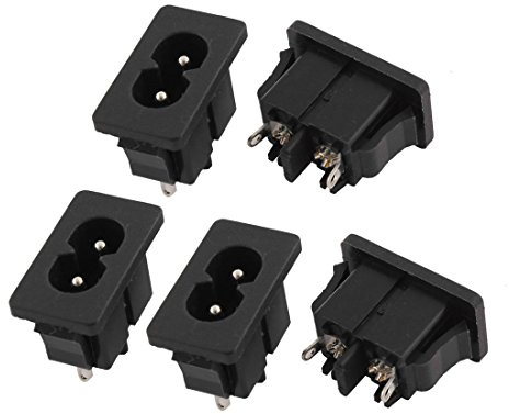 Aexit Connettore presa alimentazione IEC 320 C8 maschio AC 250V 5A 2P 5 pz ID: 706818