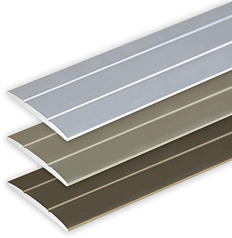 Toolerando Profilé De Transition Plinthe De Sol En Aluminium Adhésif, Profilé 90 cm x 36 mm x 2,5 mm, Champagne
