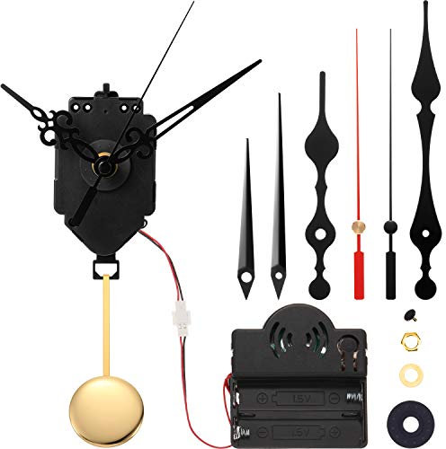 HICARER Quarz Pendel Abzugsuhr Uhrwerk Glockenspiel Melodie Mechanismus Uhrensatz mit 3 Paar Zeigern