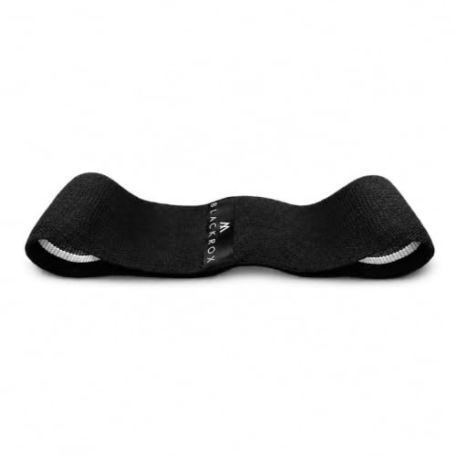 BLACKROX Fitnessband BOOTYROX Vergleichssieger Stoff Baumwolle Widerstandsband breit Klimmzug Beine Loop Arme Yoga Pilates Po Test übungen Resistance Band, Widerstandsbänder rutschfest Gymnastikband