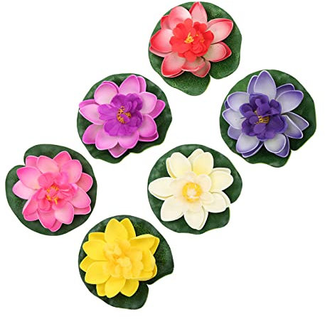 Piante da laghetto in plastica, piante da laghetto artificiale Vivido Luminoso Affidabile Durevole 6 diversi colori per la casa per la piscina per i saloni di bellezza