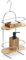 Navaris Mensola Doccia Senza Foratura - Mensole 2X Ripiani Bagno da Muro - Portaoggetti Docce da Appendere - Scaffale Doccia Legno Bambu 25x11x50 cm