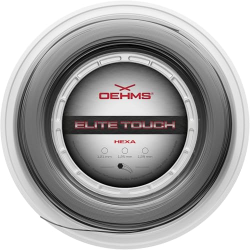 OEHMS Elite Touch Hexa | 200 m (660 fot) rulle | Hexagonal Co-Poly Tennis Racket String | Ø 1,25 mm (17)
