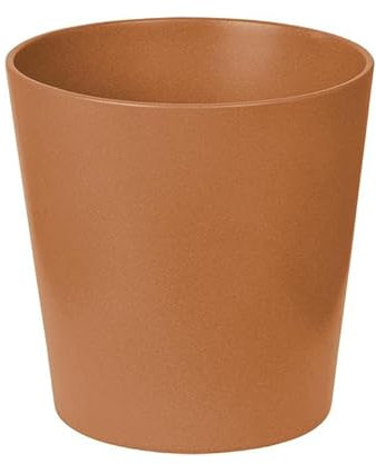 SMPLY. Macetero Decorativo Redondo de Cerámica para Plantas Interior y Exterior Ideal para Terrazas y Jardínes 19 x 19 cm Terracota