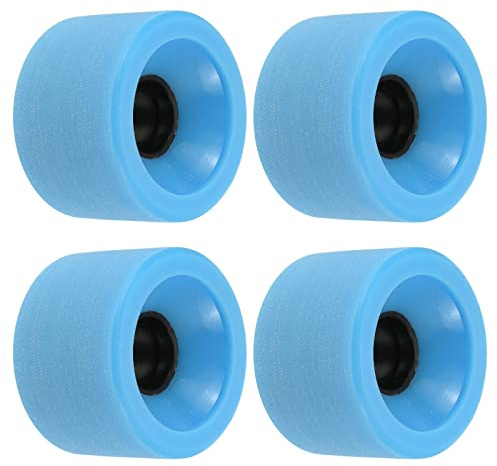 PATIKIL 65mm 78A Longboard Wheels Soft, 4 Pack Cruiser Wheels Street Wheels for Skateboards Skateboard Wheel PU Frosted, Blue