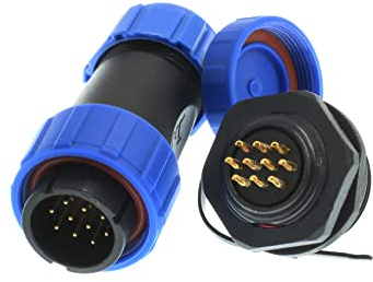 Eonvic HE21 10 Pin Aviazione Connettore Montaggio a Pannello Spina Aviazione Presa Maschio Femmina Impermeabile IP68 Connettori per Dispositivo Industriale Segnale di Potenza