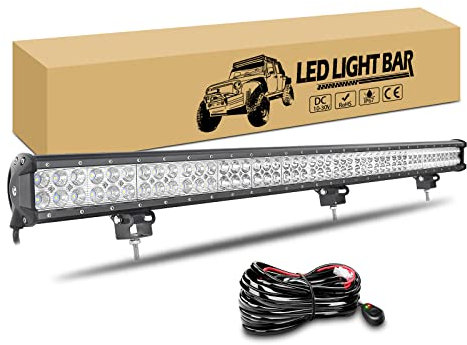 RIGIDON 111cm 288W LED Arbeitsscheinwerfer Bar LED Scheinwerfer Offroad Beleuchtung 12V 24V mit Kabelbaum, Arbeitslicht Zusatzscheinwerfer für Auto Traktor SUV UTV ATV 4x4 Fahrzeuge, 6000K Weiße