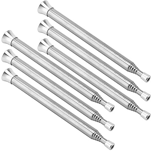 FUNSUEI 6 soffietti tascabili pieghevoli, tubo per il fuoco, in acciaio inox, soffiatore a soffietto Spitfire tascabile, per cucinare, picnic, escursionismo, 14 x 0,8 x 1,6 cm