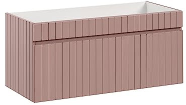 Mobile per lavabo Iconic Rose, 80 cm, mobile da lavabo sospeso, piano o lavabo incluso, colore rosa opaco (solo mobile)