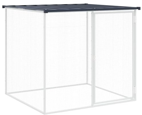 vidaXL Hühnerkäfig mit Dach Anthrazit 103x98x90 cm Verzinkter Stahl