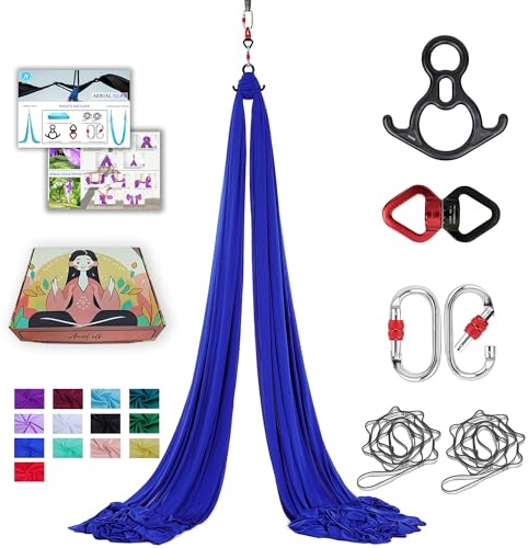 ZYOsJK Aerial Silks Premium Silk Air Hammock for Home or Aerial Yoga Aerial Aerial Aerobatic 32.5ft